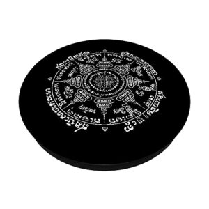 Sak Yant Thai Paed Tidt Tattoo Eight Direction Thailand PopSockets Swappable PopGrip