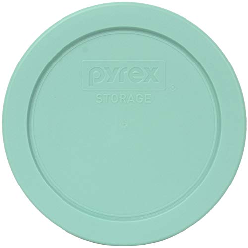 Pyrex 7200-PC Sea Glass Blue Round Plastic Food Storage Lid, Made in USA - 6 Pack