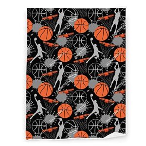 basketball soft throw blanket all season microplush warm blankets lightweight tufted fuzzy flannel fleece throws blanket for bed sofa couch