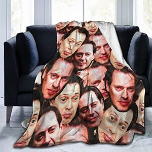 steve buscemi soft and comfortable warm fleece blanket for sofa,office bed car camp couch cozy plush throw blankets beach blankets (50"x40")