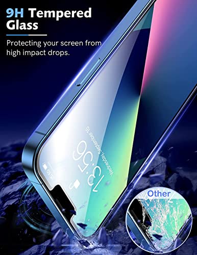 LK 3 Pack iPhone 13 Screen Protector with 3 Pack Camera Lens Protector, Easy Install, HD Clarity, Touch Sensitive, 9H Hardness Tempered Glass for iPhone 13 6.1 Inch - Case Friendly
