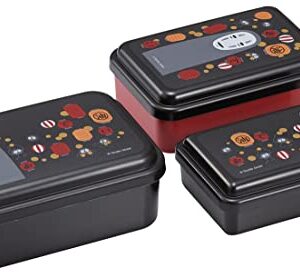 Spirited Away Food Storage Container with Lids 3pc Set - Authentic Japanese Design - Durable, Dishwasher Safe - Lanterns
