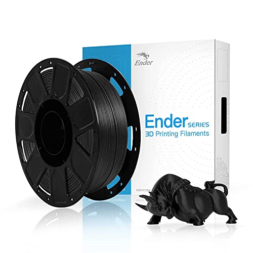 Creality Ender PLA 3D Printer Filament, Dimensional Accuracy +/- 0.03 mm, 1 kg (2.2 LBS) Spool, 1.75 mm, Black