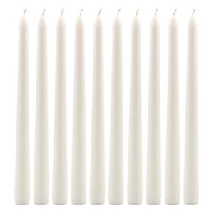 stonebriar tall 10" unscented dripless 10 pack taper candles