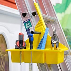 Jokari Universal Rotating Ladder Tray. Hold Tools, Nails, Screws, Paint, Brushes and Accessories. Hook 3 Bucket Shelf On Any Rung For Auto Storage Platform. Little Attachment Caddy, Giant Benefits