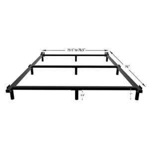 AMOBRO Bed Frame King Size, Easy Assembly Metal King Bed Frame for Boxspring and Mattress, 7 Inchs Heavy Duty 9 Legs Support Base Tool-Free