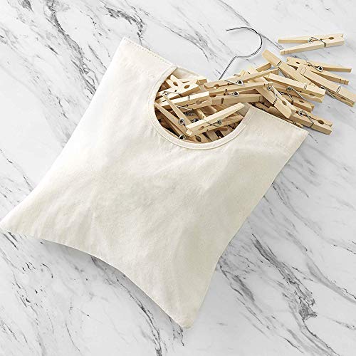 Clothes Pins Bag Holder Oxford Cloth Bag with Steel Hook ，Suitable for Home, Balcony, Travel Portable and So On(Bag)