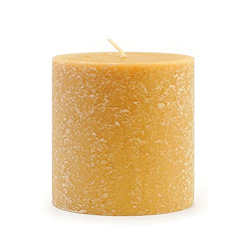 Root Candles Beeswax Blend Timberline Unscented Pillar Candle, 3 x 3-Inch, Butterscotch