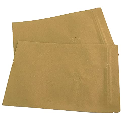 250g 8oz Kraft Stand Up Pouches,Zip Lock Stand Up Bags,Kraft Paper Stand up Zipper Pouches Coffee Bags Coffee Pouches with Valve Reusable (Pack of25)