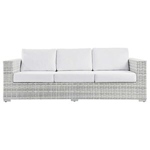 Modway EEI-4305-LGR-WHI Sofa, Light Gray White, 35 x 88 x 33
