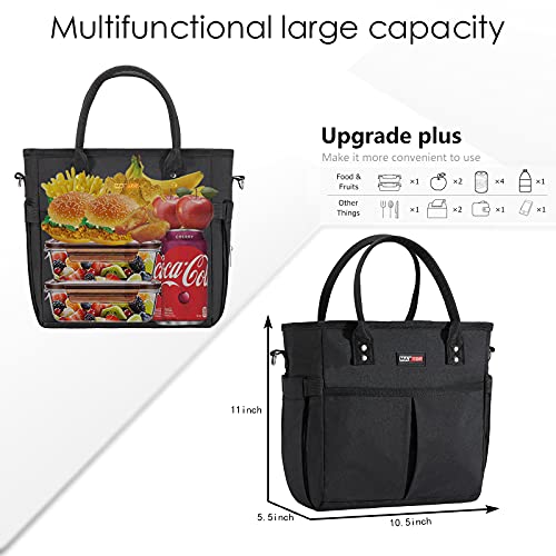 MAXTOP Lunch Bag Women,Insulated Thermal Lunch Large Tote Bag,Lunch Box for Men with Adjustable Shoulder Strap, 4-Outside Pockets for Office Work Picnic Shopping