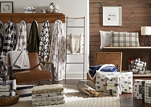 Eddie Bauer - Throw Blanket, Reversible Sherpa Bedding, Warm & Lightweight Home Decor for Colder Months (Alpine Fair Isle, Throw)