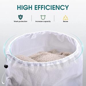 OTraki Heavy Duty Large Laundry Bags 2 Pack 28 x 45 inch and 2 Pack 24 x 35 inch Drawstring Mesh Washing Bag for Dirty Clothes Home College Dorm Travel Use