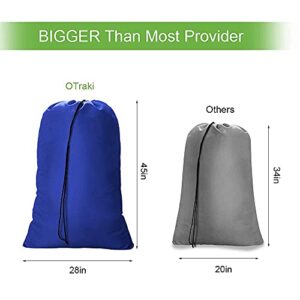 OTraki Heavy Duty Large Laundry Bags 2 Pack 28 x 45 inch and 2 Pack 24 x 35 inch Drawstring Mesh Washing Bag for Dirty Clothes Home College Dorm Travel Use