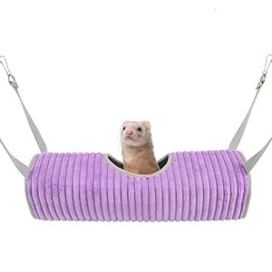 3 Pack Ferret Hanging Tunnel Hammock Warm Swinging Bed for Ferret Guinea Pig Sugar Glider Rats Squirrel Small Animal Hideout Tube Toys Cage Accessories (3 Pack)