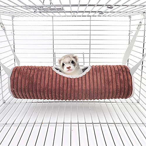 3 Pack Ferret Hanging Tunnel Hammock Warm Swinging Bed for Ferret Guinea Pig Sugar Glider Rats Squirrel Small Animal Hideout Tube Toys Cage Accessories (3 Pack)