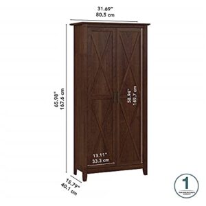 Bush Furniture Key West Kitchen Pantry Cabinet, Bing Cherry