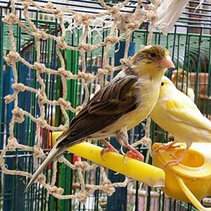 POPETPOP Pet Climbing Rope Net Bird Climbing Rope Ladder Parrot Cage Hanging Toys for Small Animal Hamster Conures Parrots Love Birds Finches