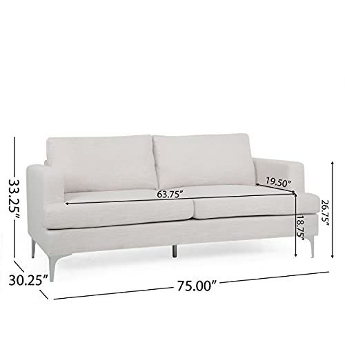 Christopher Knight Home Dallin Sofas, Beige + Silver