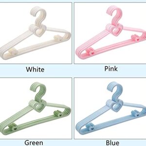 Malikesy 10pcs Baby Hangers Newborn, Heart Design, Baby Hangers for Clothes, Multicolored Toddler Clothes Hangers, Nursery Hangers for Baby