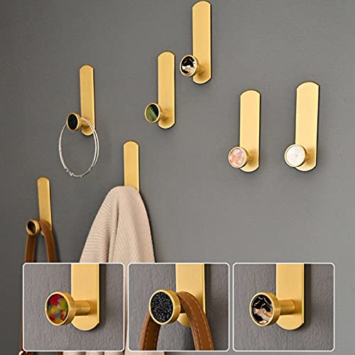 Soaoun Towel Hook No Drill Wall Mount Aluminum Robe Hook Punch Free Trace Less Hanger Hook for Bathroom Kitchen Bedroom Green