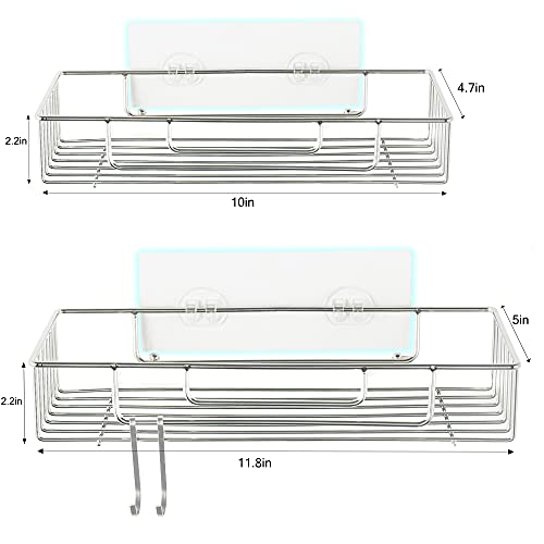 YSJHHJLL Shower Caddy, Shower Organizer, Shower Shelf, Bathroom Organizer, Shower Organizer Hanging, Adhesive Wall Mounted Shower Shelves, No Drilling, No Rust, Never Collapse, for Bathroom Storage ( 2 pack).