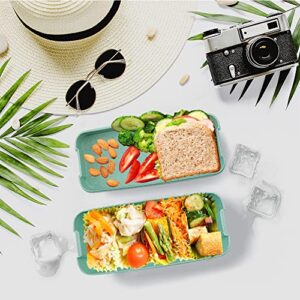 Meltset Bento Boxes Lunch Box for Kids Adults with Insulation Bags, Spoon and Fork, Stackable Meal Prep Container, Japanese Bento Lunch Box 3-In-1 Compartment Leak-proof Layered Lunch Box