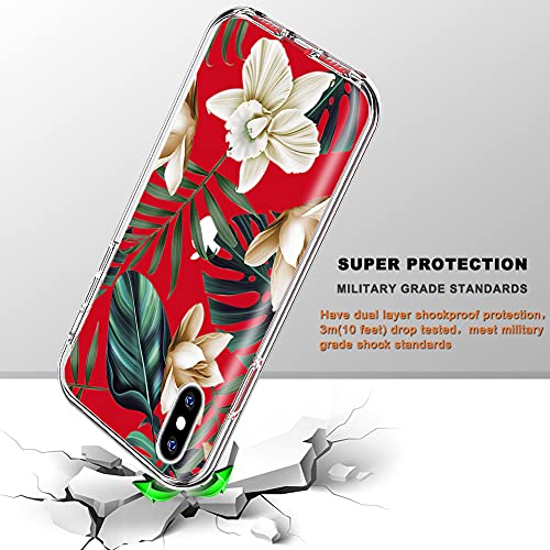 FIRMGE for iPhone Xs Max Case 6.5 Inch, with [2 x Tempered Glass Screen Protector] 360 Full-Body Coverage Military Grade Heavy Duty [Shockproof] [Scratch-Resistant] Phone Protective Cover- LK003