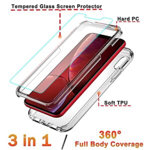 FIRMGE for iPhone Xs Max Case 6.5 Inch, with [2 x Tempered Glass Screen Protector] 360 Full-Body Coverage Military Grade Heavy Duty [Shockproof] [Scratch-Resistant] Phone Protective Cover- LK003