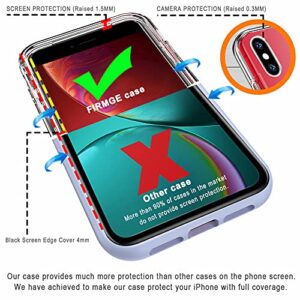 FIRMGE for iPhone Xs Max Case 6.5 Inch, with [2 x Tempered Glass Screen Protector] 360 Full-Body Coverage Military Grade Heavy Duty [Shockproof] [Scratch-Resistant] Phone Protective Cover- LK003