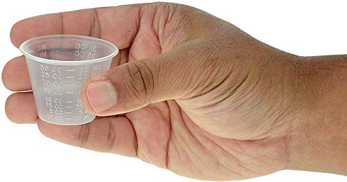 [1000 Count - 1 oz.] Perfect Stix Disposable Graduated Plastic Medicine Cups - For Mixed Pills, Medication Measuring, Resin Mixing, Mouthwash