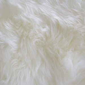 MH MYLUNE HOME Genuine Sheepskin Rug, New Zealand Sheepskin Throw Luxury, Sheepskin Carpet Natural, Real Sheepskin Seat/Chair Cover Soft, Sheepskin Runner for Bedroom/Living Room,2X6 Ivory White