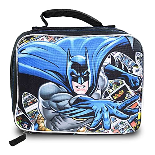 DC Shop Batman Lunch Bag and Bottle Bundle ~ Batman School Lunch Supplies For Kids, Boys With Insulated Batman Lunch Box and 30oz Batman Water Bottle With 300 Batman Stickers