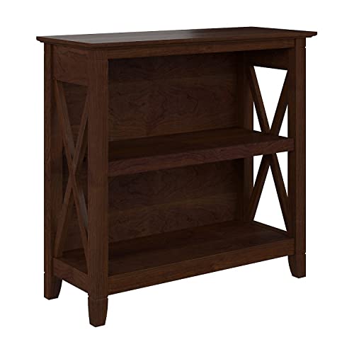 Bush Furniture Key West Small 2 Bookcase in Bing Cherry