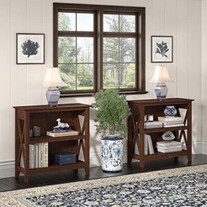 Bush Furniture Key West Small 2 Bookcase in Bing Cherry