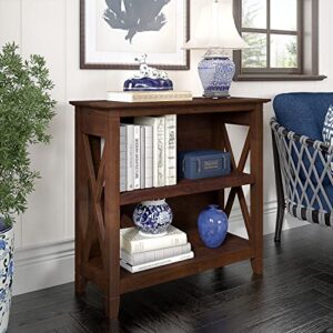 Bush Furniture Key West Small 2 Bookcase in Bing Cherry