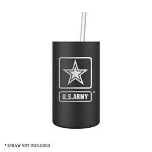 Army 4 in 1 Insulated Can Cooler, Stainless Steel Double-Walled Insulator for 12 oz Standard or Skinny Slim Cans, 12 Oz Beer Bottles & Mixed Drinks – Gifts for Soldiers