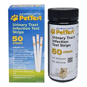 uti test strips for dogs & cats detect a urinary tract infection in your pet. use pettest cat & dog uti test strips at home for an easy urine test. uti test for cats & dogs help manage pet health.
