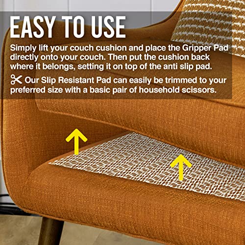 Nevlers 22" x 72" Anti Slip Cushion Gripper for Couch | Strong & Durable Gripper Pad Helps Keep Couch Cushions from Sliding - Multi-Purpose & Customizable Non Slip Pads for Home or Office Use