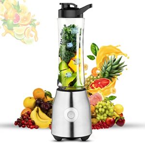 5 core smoothie blender for shakes and smoothies, 600ml powerful 300w personal bullet blender & smoothie maker with portable bottle bpa free 20 oz, 4 stainless steel blade, blenders for smoothie 5c 521
