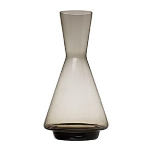 bloomingville modern wine smoked glass decanter, 10.75"