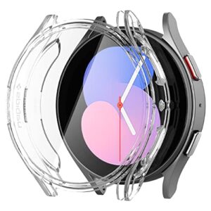 spigen ultra hybrid screen protector designed for samsung galaxy watch 5, galaxy watch 4 case 40mm (2022/2021) - crystal clear