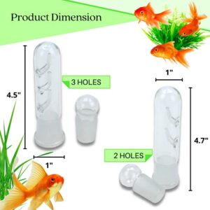 Aquarium Supplies Planaria Trap Crystal Red Shrimp Tank Aquarium Bristle Worm Catcher, Shrimp Dwarf Shrimp Ghost Shrimp Live Freshwater Cleaning Supplies Clear Glass Leeches Catching Tube (3 Holes)