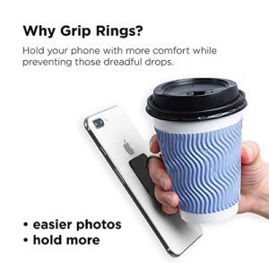 iTouch Metal Phone Ring Grip Holder 360 Degree Rotation for Universal Cellphones Gun Metal PHONERING-201