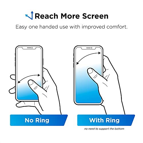 iTouch Metal Phone Ring Grip Holder 360 Degree Rotation for Universal Cellphones Gun Metal PHONERING-201