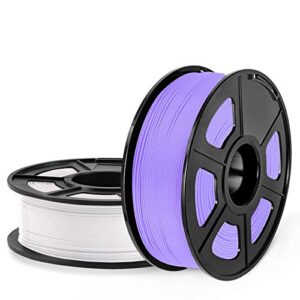 sunlu pla 3d printer filament, pla filament 1.75 mm dimensional accuracy +/- 0.02 mm, 1 kg spool, pla white+purple