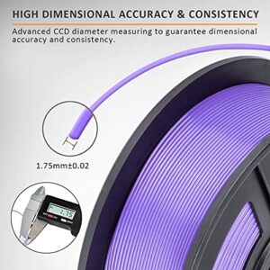 SUNLU PLA 3D Printer Filament, PLA Filament 1.75 mm Dimensional Accuracy +/- 0.02 mm, 1 KG Spool, PLA White+Purple