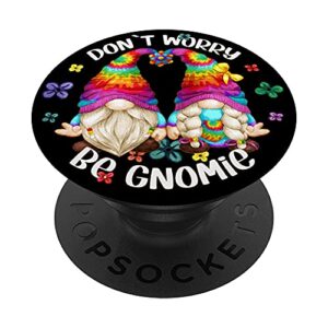 gnome don`t worry be gnomie - cute pattern for for women popsockets swappable popgrip