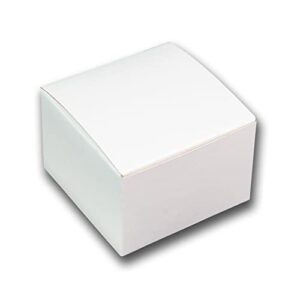 Charm Your Prince 25 Candy Boxes - White Gloss - 3x3x2 Disposable Gift Box - 25 Pack