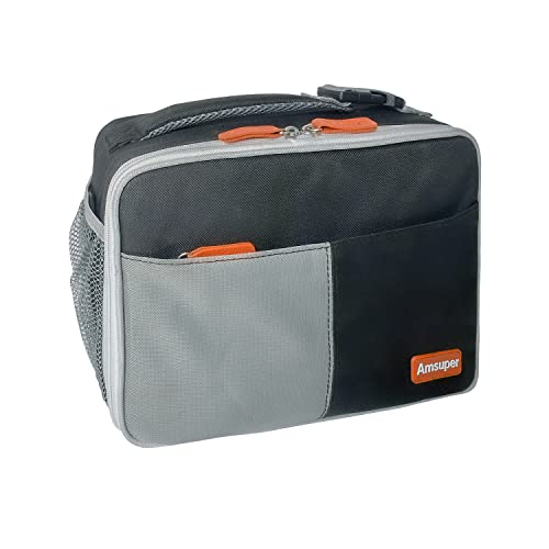 Lunch Boxes/Lunch Bag One Size,Insulated Lunch Bag with FDA Silicone Lids ,Lunch Box Insulated Lunch Container,Lunch box small, Gray